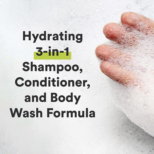 Suave Men Shampoo, Conditioner, Body Wash For Hydrated Hair & Skin Aloe Vera + Vitamin B7 3 In 1 Shampoo Conditioner Bodywash 28 Oz