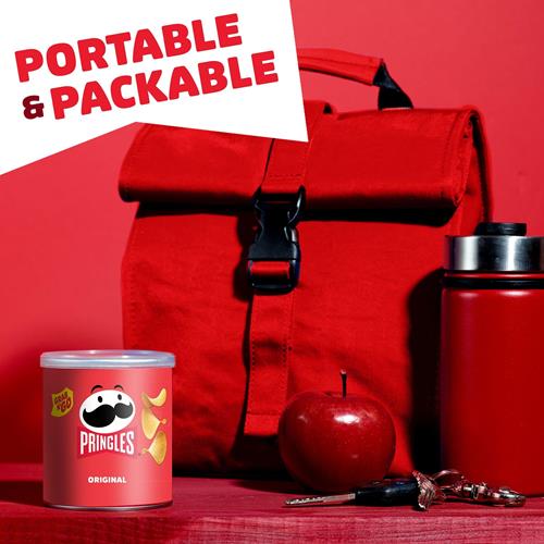 Pringles Potato Crisps Chips, Lunch Snacks, Office And Kids Snacks, Grab N Go, Original (12 Cans)