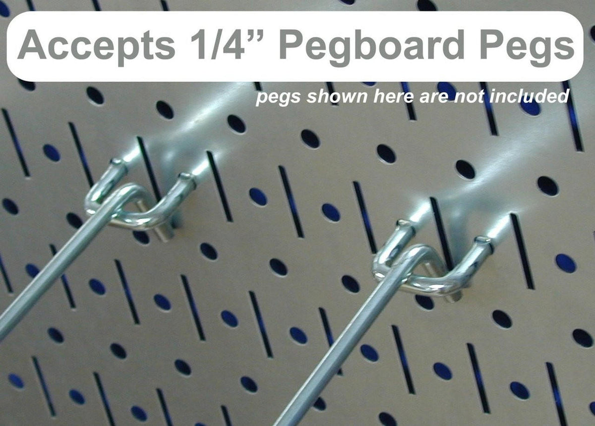 Metal Pegboard Utility Tool Storage Kit - Metallic Pegboard with Accessories