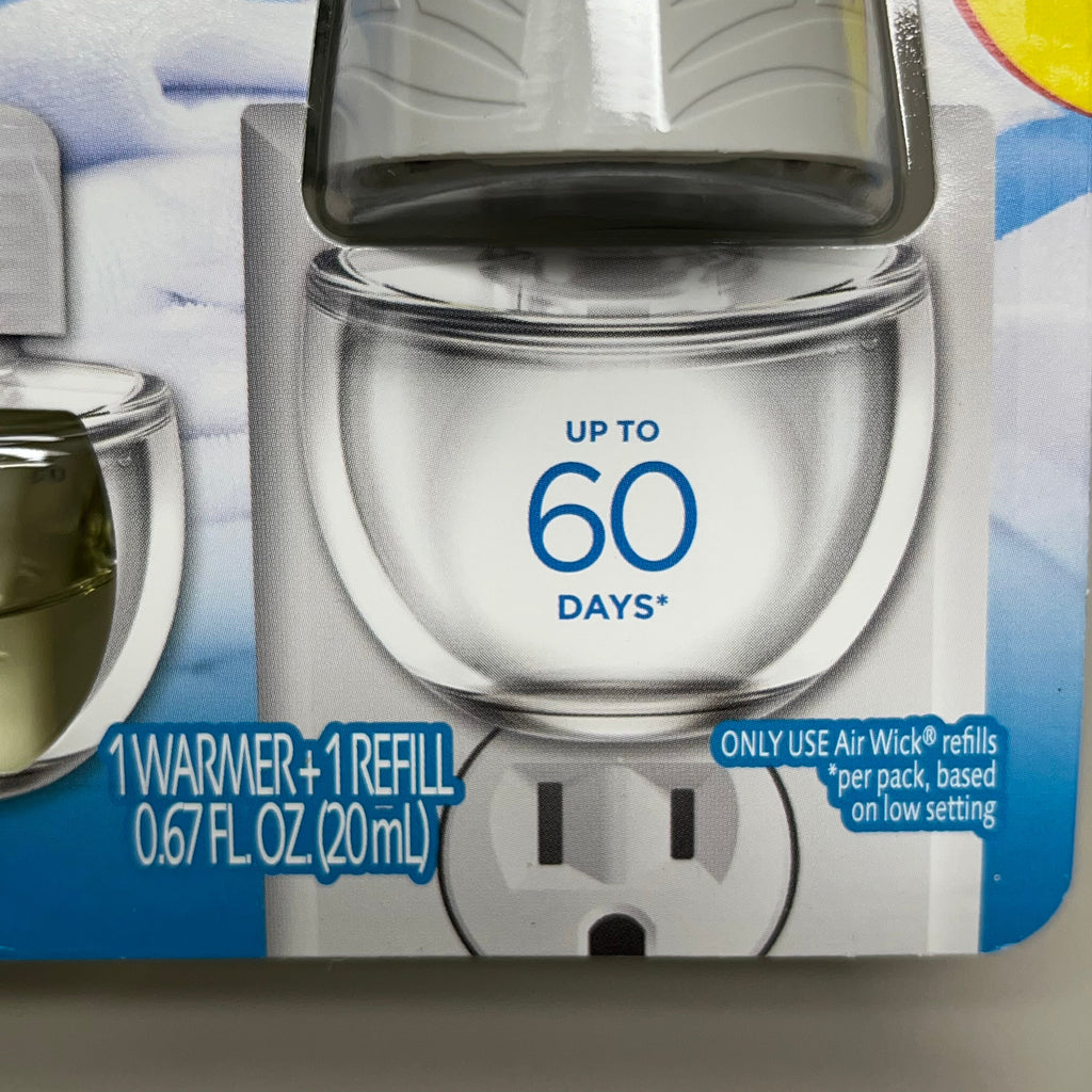 AIR WICK 6-PK! Plug in Air Freshener w/ Fresh Linen scent & essential oils (New)