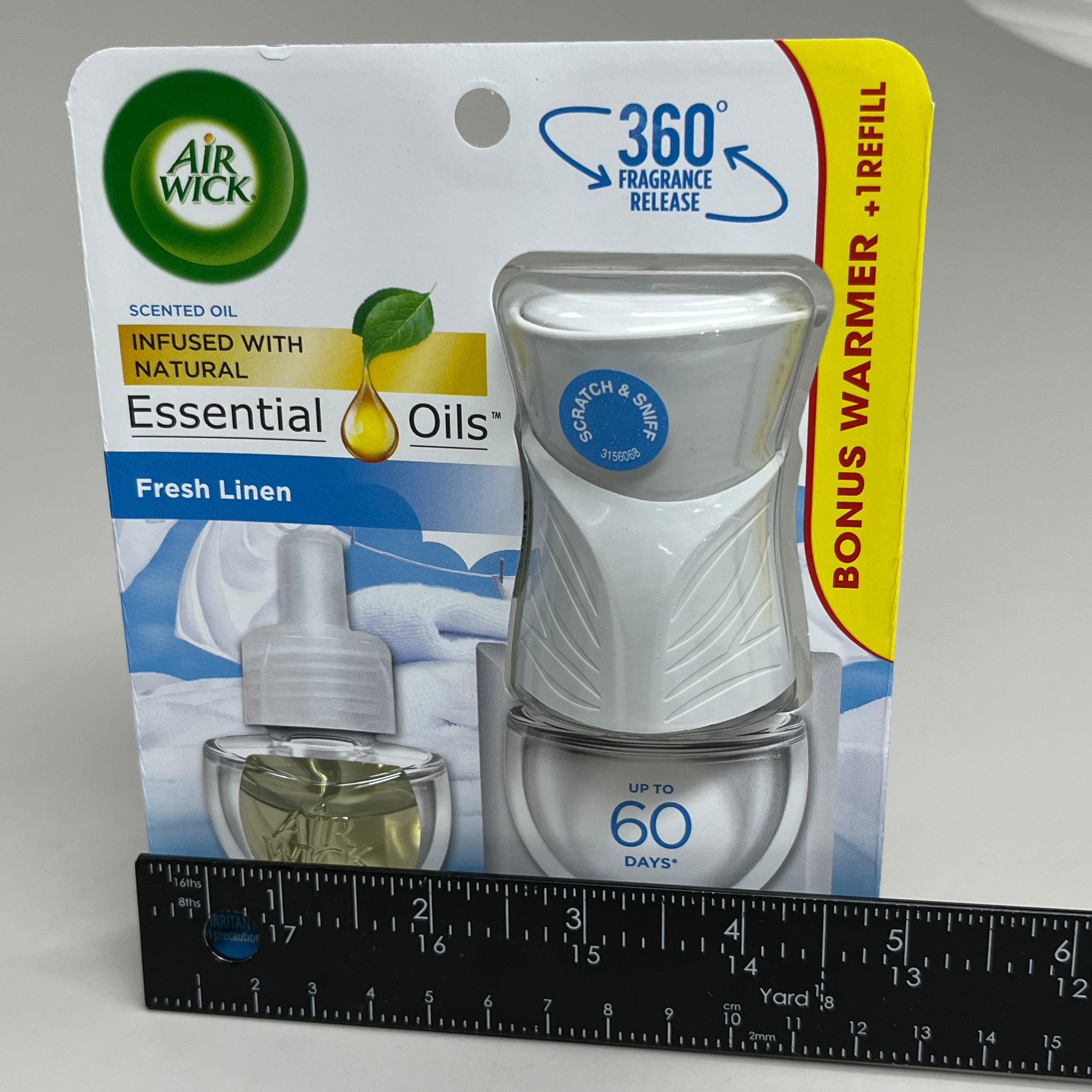 AIR WICK 6-PK! Plug in Air Freshener w/ Fresh Linen scent & essential oils (New)