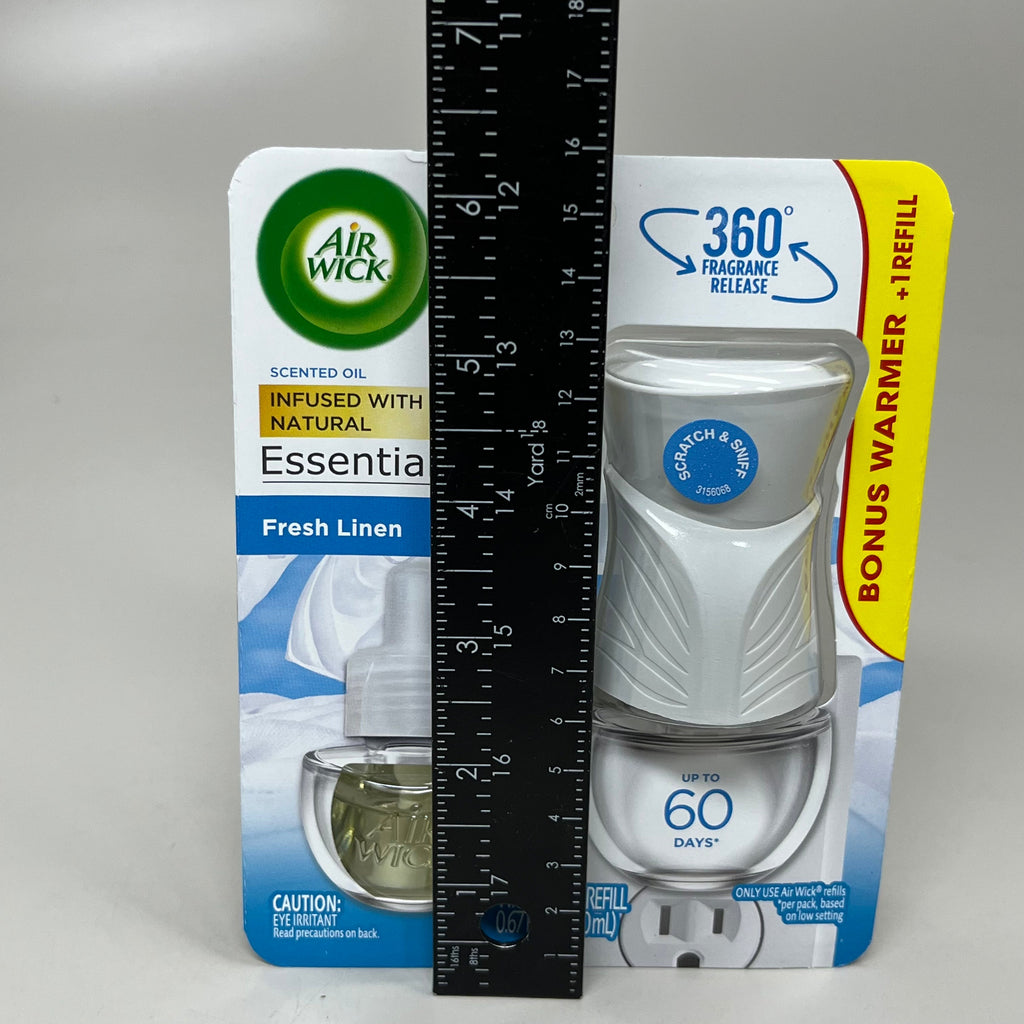 AIR WICK 6-PK! Plug in Air Freshener w/ Fresh Linen scent & essential oils (New)