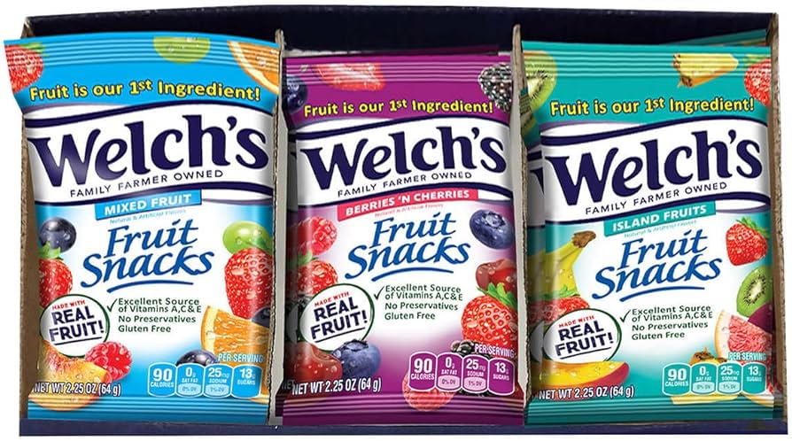WELCH'S 2.25oz Assorted 16pk 2.25oz