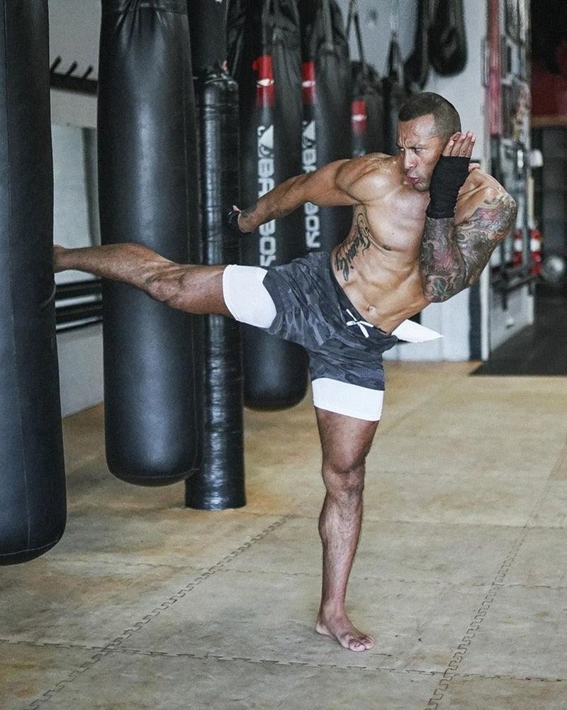 Camo Running Shorts Men Gym Sports Shorts 2 In 1 Quick Dry Workout Training Gym Fitness Jogging Short Pants Summer Men Shorts  Men's Running Gym Shorts Breathable with Pockets Quick Dry Sportswear
