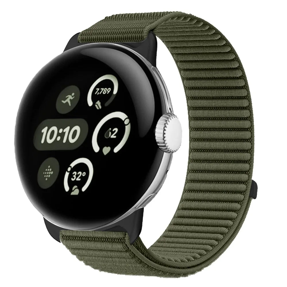 Google Pixel Watch 1 2 3 4 41mm 45mm Nylon Band-Breathable