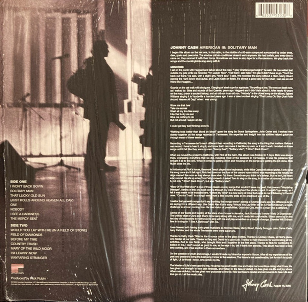 Johnny Cash – American III: Solitary Man (LP Vinyl)
